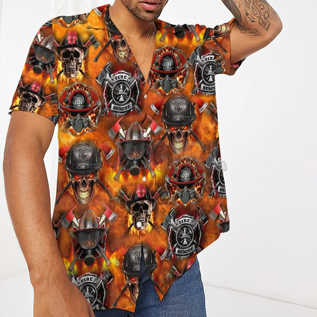 Firefighter Skull 3D All Over Printed Hawaiian Shirt Men's For Women's Harajuku Casual Shirt Unisex
Firefighter Skull 3D All Over Printed Hawaiian Shirt Men's For Women's Harajuku Casual Shirt Unisex