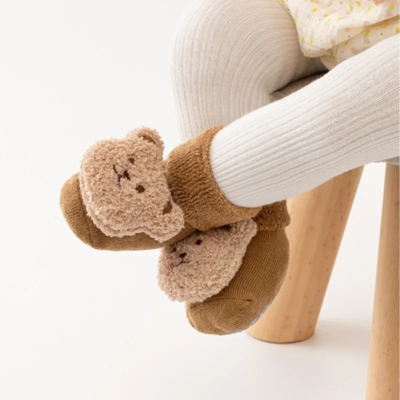 Cute Cartoon Bear Baby Socks for Boy Girl Winter Soft Cotton Animal Anti Slip Soled Newborn Toddler Sock Kids Thicken Socken
Cute Cartoon Bear Baby Socks for Boy Girl Winter Soft Cotton Animal Anti Slip Soled Newborn Toddler Sock Kids Thicken Socken