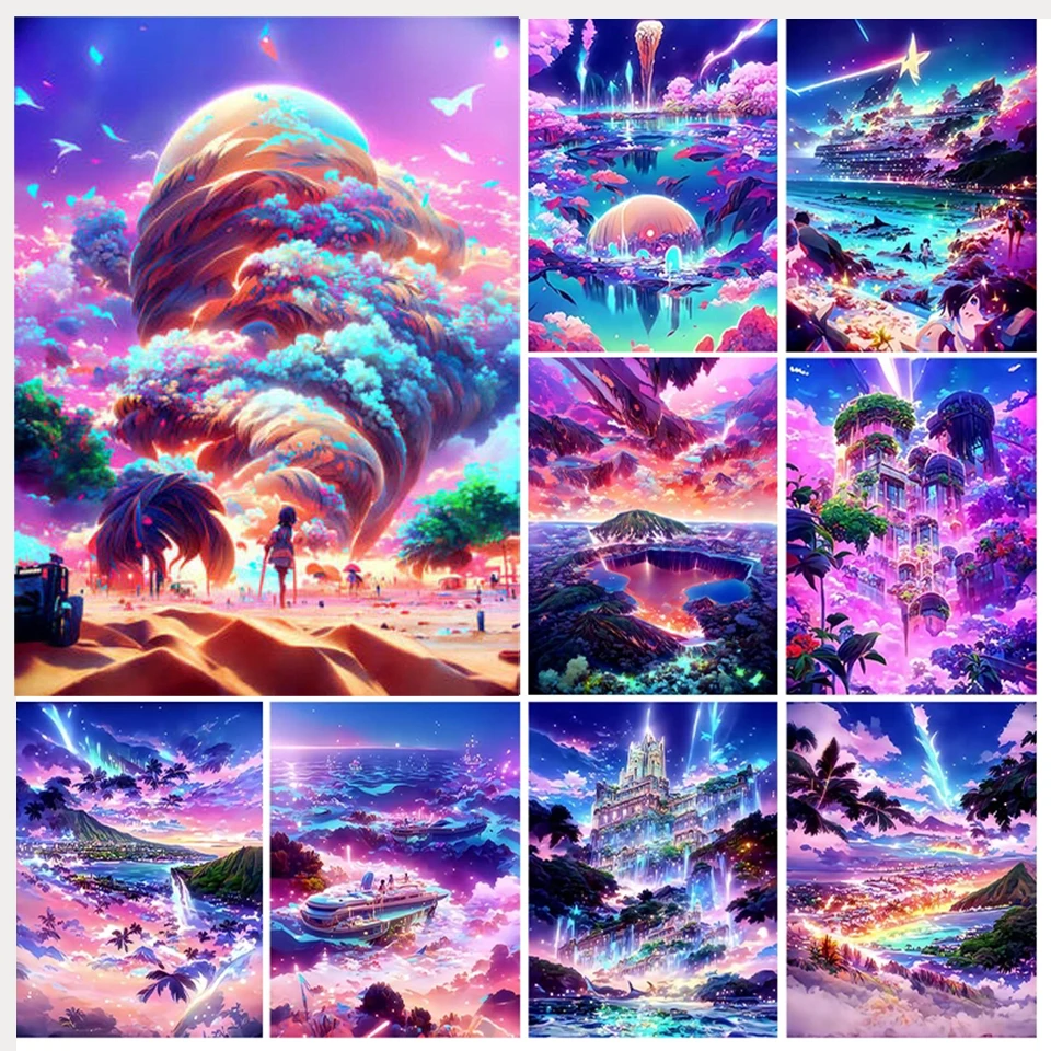 Cartoon Fairy tale Mountain Lake 5D Diamond Painting Fantasy Landscape Diamond Mosaic DIY Diamond Embroidery Home Decor Gift
Cartoon Fairy tale Mountain Lake 5D Diamond Painting Fantasy Landscape Diamond Mosaic DIY Diamond Embroidery Home Decor Gift