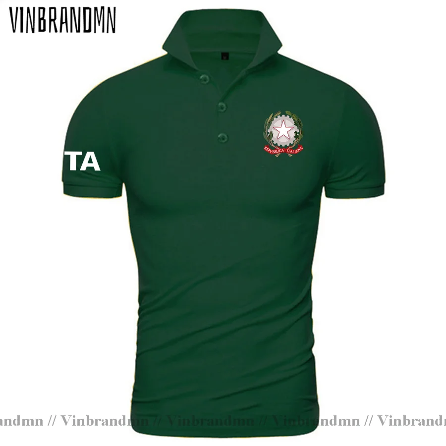 

Italy Italia Italian ITA Polo shirts Men New Fashion Polos Classic Brands Country Flag Design Pure Cotton Shirt Nation Team Tees