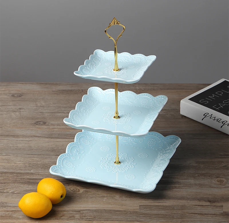 3pcs Set, Color Embossed Porcelain Cake Stand, Etagere Cake Party Buffet, Ceramic 3 Tier Fruit Stand, Fruit Holder Decoration
3pcs Set, Color Embossed Porcelain Cake Stand, Etagere Cake Party Buffet, Ceramic 3 Tier Fruit Stand, Fruit Holder Decoration