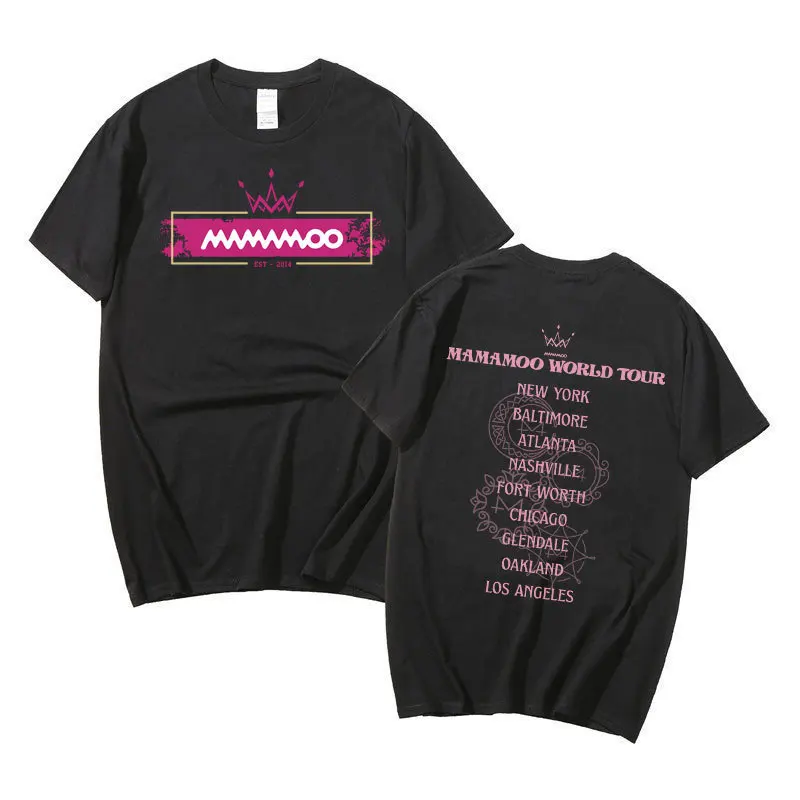 Футболка Mamamoo World Tour для женщин и мужчин, модная Футболка Kpop, топы из 100% хлопка, летняя футболка с коротким рукавом, уличная одежда в стиле Харадзюку, Y2k
Футболка Mamamoo World Tour для женщин и мужчин, модная Футболка Kpop, топы из 100% хлопка, летняя футболка с коротким рукавом, уличная одежда в стиле Харадзюку, Y2k