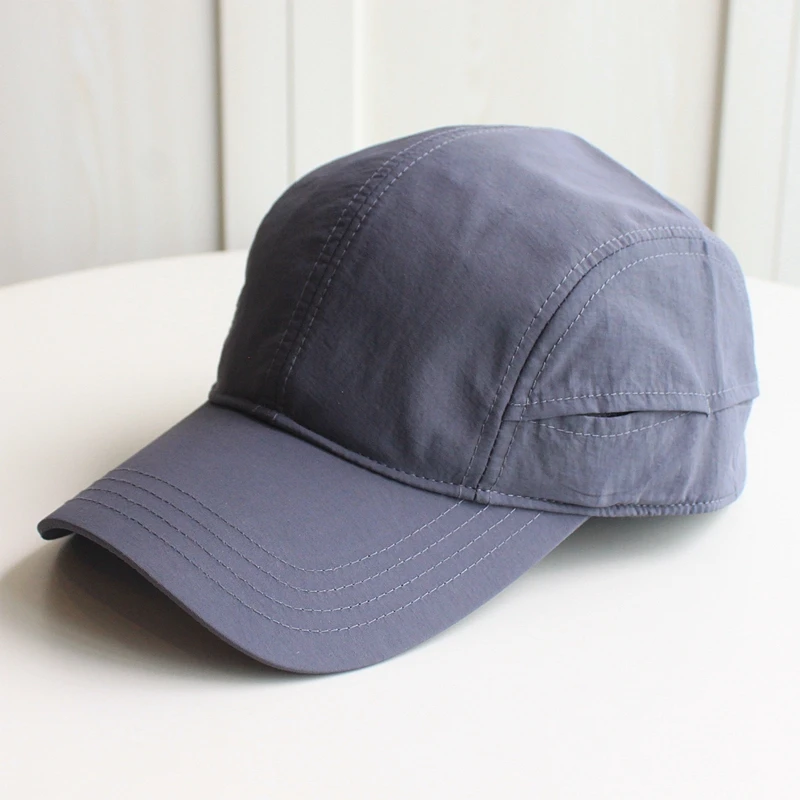 

Back closed sport hat riding quick drying polyester large size sun cap men plus size fitted baseball cap 55-59cm 60-64cm