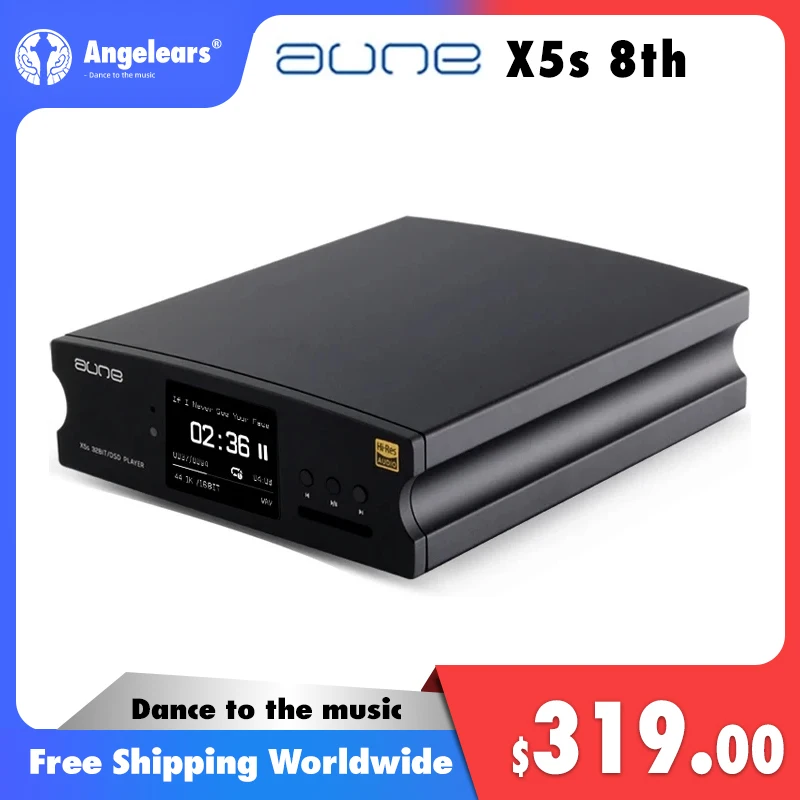 

Aune X5s 8th Anniversary Edition Music digital player Bluetooth decoder turntable hifi lossless 32bit 768k DSD512 music player