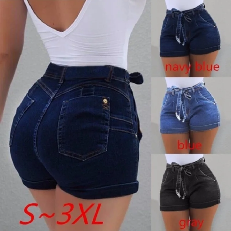 Women Summer High Waist Denim Shorts Skinny Washed Short Jeans Pants Ladies Casual Bandage Short
Women Summer High Waist Denim Shorts Skinny Washed Short Jeans Pants Ladies Casual Bandage Short