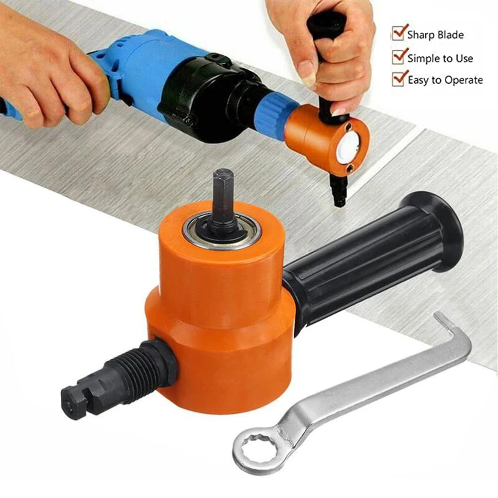 Nibbler Cutter Drill Attachment Double Sheet Nibbler Saw Cutter Tool Head Metal Sheet Metal Cutting Double Head
Nibbler Cutter Drill Attachment Double Sheet Nibbler Saw Cutter Tool Head Metal Sheet Metal Cutting Double Head