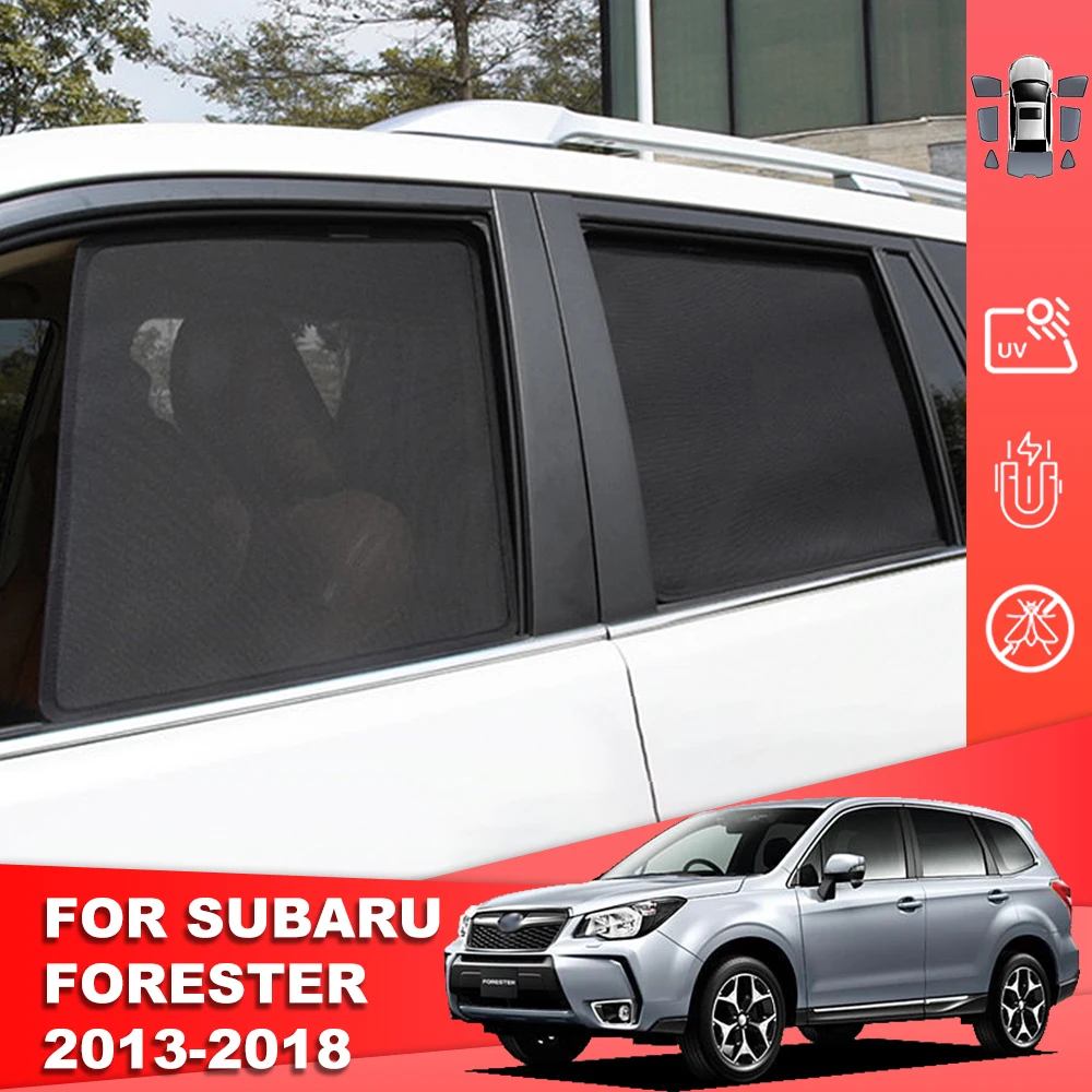 

For Subaru Forester SJ 2013-2018 Car Sunshade Shield Magnetic Rear Side Baby Window Sun Shade Visor Front Windshield Curtain