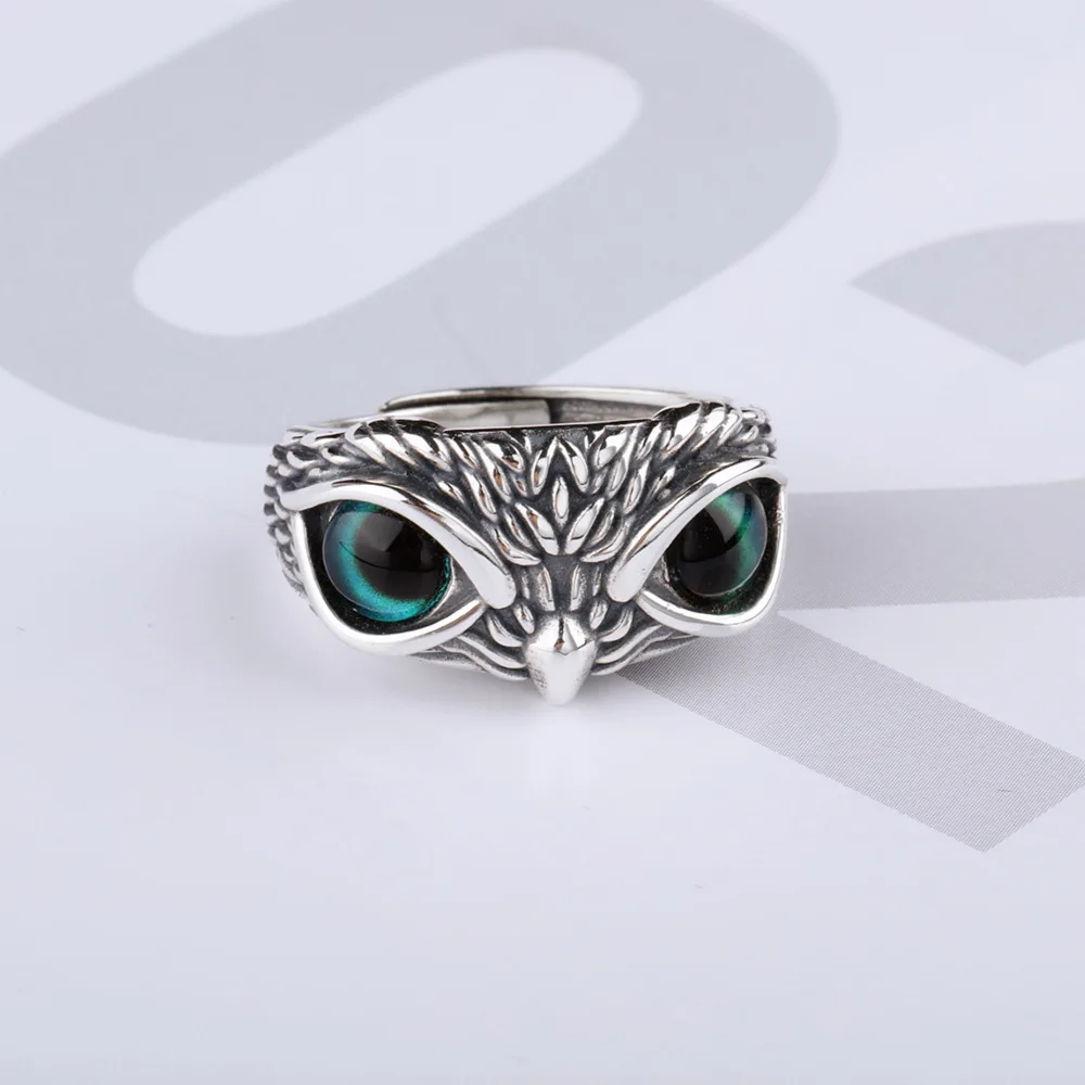 S925 Sterling Silver Owl Rings For Men and Women Vintage Personality Fashion Jewelry Original Disign Animal Ring
S925 Sterling Silver Owl Rings For Men and Women Vintage Personality Fashion Jewelry Original Disign Animal Ring