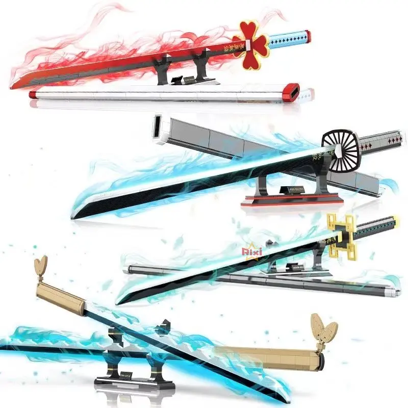 New Anime Demon Slayer Nichirin Sword Building Blocks Hashibira Inosuke Blade Ninja Katana Knife Bricks Cosplay Toy For Boy Gift
New Anime Demon Slayer Nichirin Sword Building Blocks Hashibira Inosuke Blade Ninja Katana Knife Bricks Cosplay Toy For Boy Gift