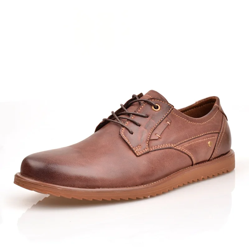 Genuine Leather Men's Leisure Single Toe Layer Cowhide Retro Leather Shoes Male Oxford Shoe Spring/Autumn New Designer Shoe Male
Genuine Leather Men's Leisure Single Toe Layer Cowhide Retro Leather Shoes Male Oxford Shoe Spring/Autumn New Designer Shoe Male