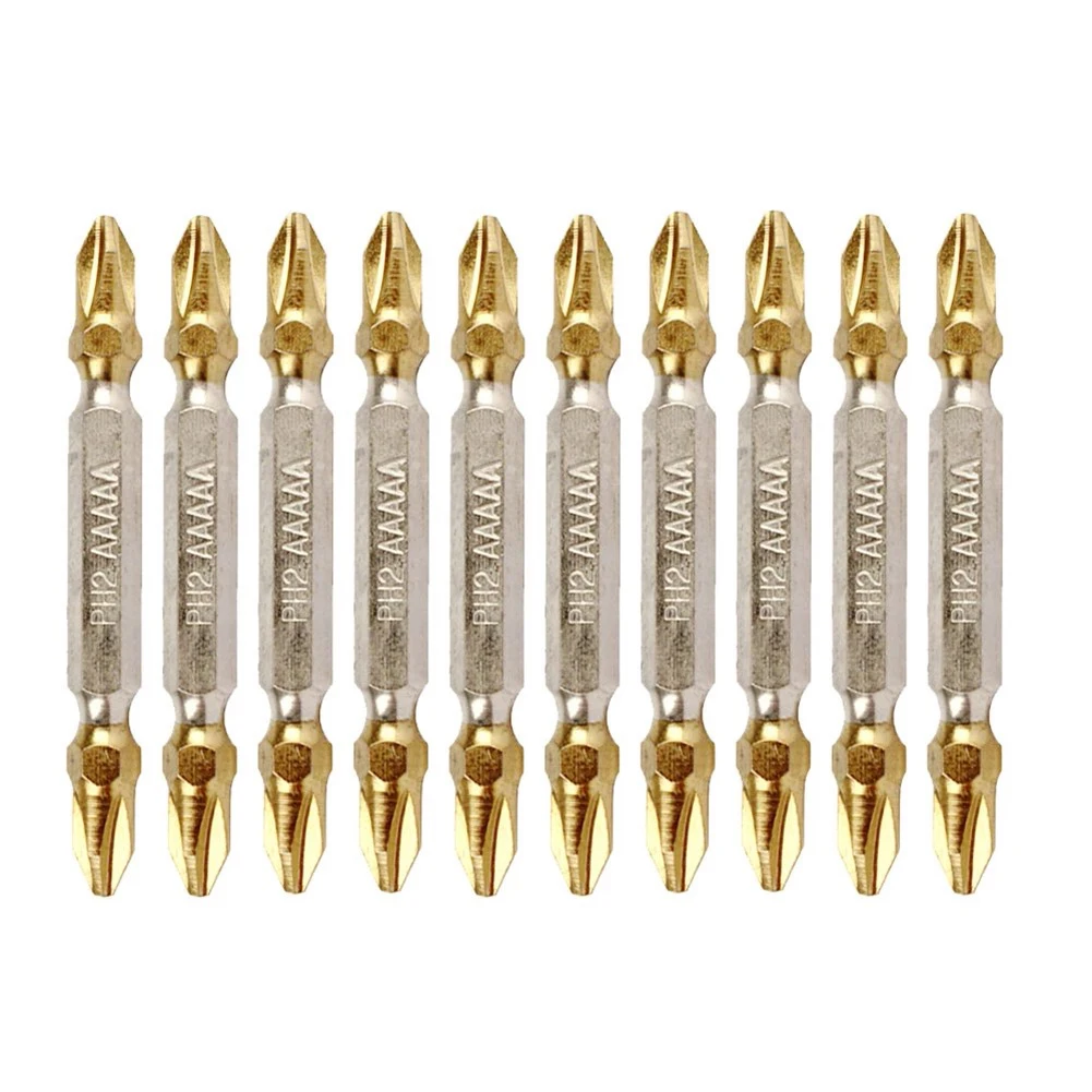 10pcs PH2 Magnetic Double Head Cross Bit Set Phillip Impact Batch Head 65mm Titanium Coated Hex Screw Driver Hand Tools
10pcs PH2 Magnetic Double Head Cross Bit Set Phillip Impact Batch Head 65mm Titanium Coated Hex Screw Driver Hand Tools