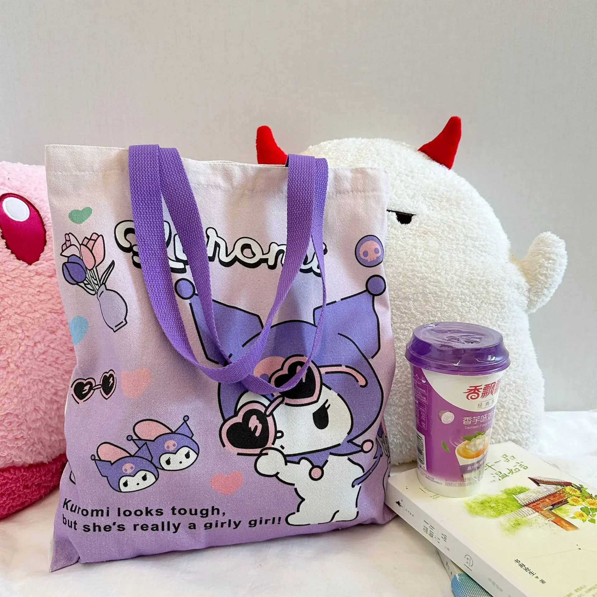 Kawaii Sanrio Холщовая Сумка Kuromi Hello kitty Cinnamoroll женские сумки через плечо Повседневная вместительная сумка для покупок
Kawaii Sanrio Холщовая Сумка Kuromi Hello kitty Cinnamoroll женские сумки через плечо Повседневная вместительная сумка для покупок