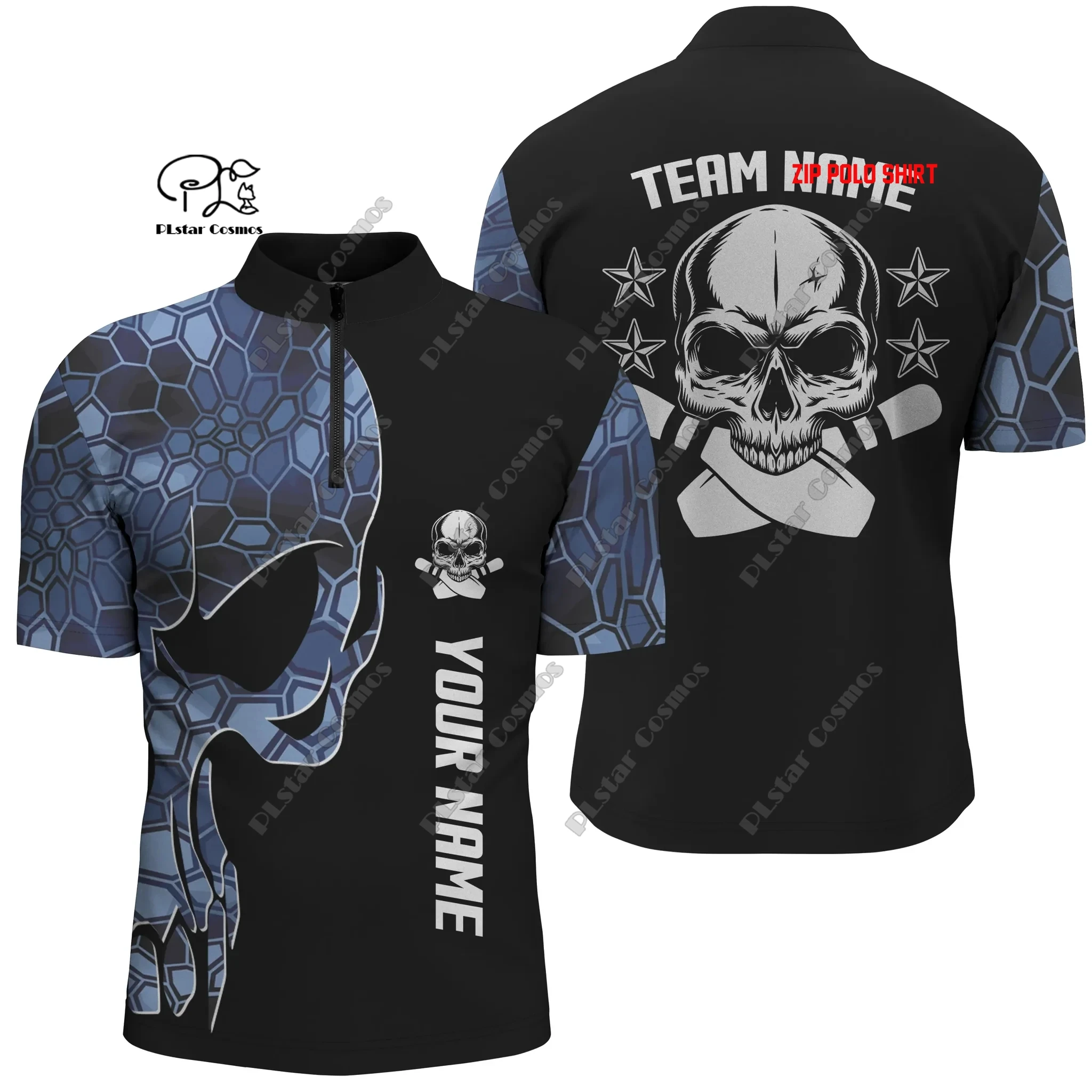 PLstar Cosmos 3D Printing Skull Custom Zipper Bowling Polo Shirts Summer Street Tops Casual Indoor Sports Series 8
PLstar Cosmos 3D Printing Skull Custom Zipper Bowling Polo Shirts Summer Street Tops Casual Indoor Sports Series 8