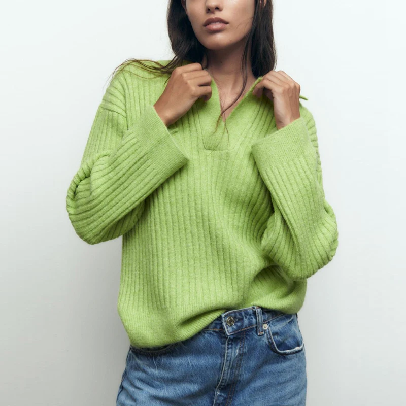 2023 Green knitted Sweater Women Pullover Fall Winter Warm Tops Jersey Long Sleeves Sweater Ribbed Sweaters Women's Jumpers
2023 Green knitted Sweater Women Pullover Fall Winter Warm Tops Jersey Long Sleeves Sweater Ribbed Sweaters Women's Jumpers