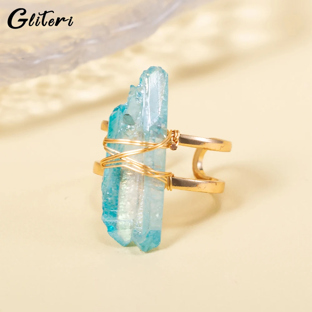 GEITERI 2023 Irregular Natural Stone Open Rings For Women Girls Blue Crystal Adjustale Finger Ring Fashion Jewelry Female Bijoux
GEITERI 2023 Irregular Natural Stone Open Rings For Women Girls Blue Crystal Adjustale Finger Ring Fashion Jewelry Female Bijoux