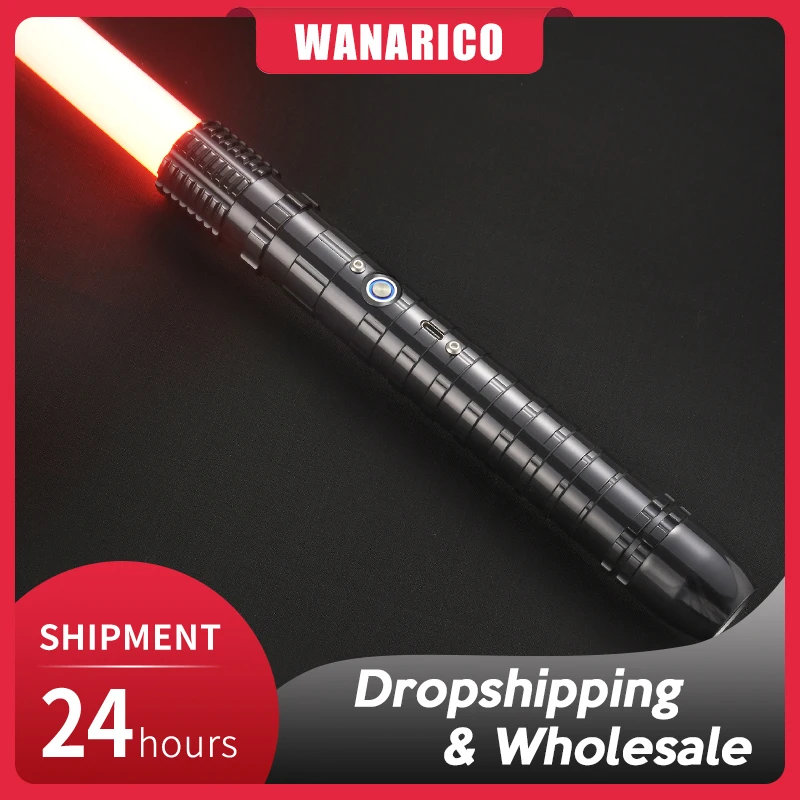 WANARICO RGB 15-Color Variable Lightsaber Metal Hilt Laser Sword With 6 Soundfonts FX Duel Light LED USB Charging For Free Gift
WANARICO RGB 15-Color Variable Lightsaber Metal Hilt Laser Sword With 6 Soundfonts FX Duel Light LED USB Charging For Free Gift
