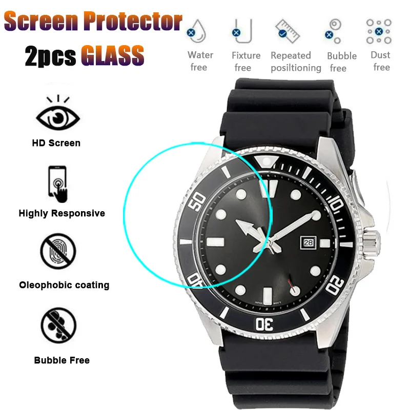 

2PCS Tempered Glass Screen Protector For Casio MDV-106-1A 107 EFV-520DB 500D 500L 540D 540L GBD-H1000 GSW-H1000 GWF-A1000 Film