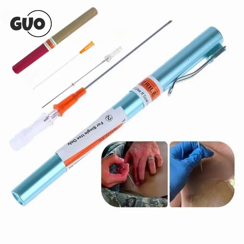 Rescue Pneumothorax Needle Trauma Medical Ifak Chest Cathether Needlecatheter Needle Decompression Edc First Aid Kit
Rescue Pneumothorax Needle Trauma Medical Ifak Chest Cathether Needlecatheter Needle Decompression Edc First Aid Kit
