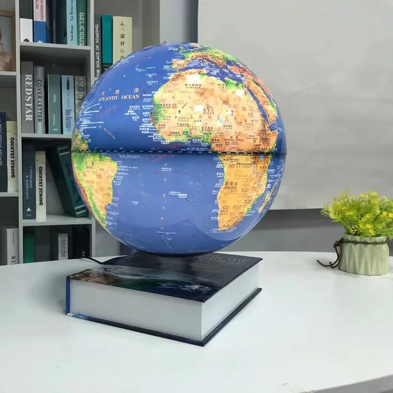 

Floating Magnetic Levitation Book Shape World Globe Rotating Gift for Kids 360 Degree Levitating Globe Home Decoration