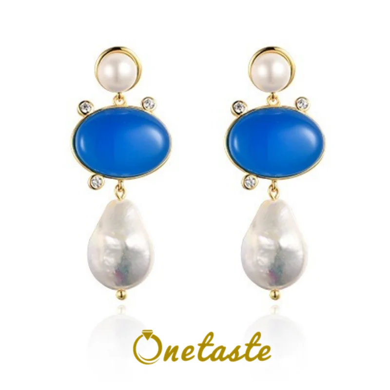 Baroque Pearl Blue Zircon 925 Sterling Silver Dangle Women's Earrings Luxury Vintage French Court Style Long Earrings 2023 New
Baroque Pearl Blue Zircon 925 Sterling Silver Dangle Women's Earrings Luxury Vintage French Court Style Long Earrings 2023 New