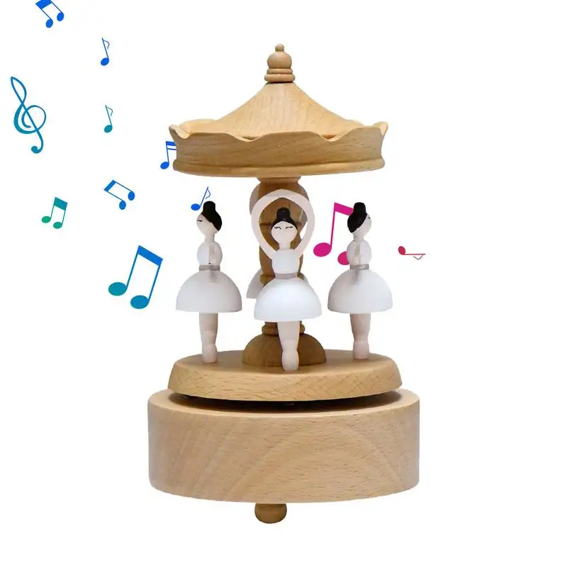 

Music Box Playing Tiny Dancer Beautiful Retro Wooden Clockwork Musical Figurine Beautiful And Classic Music Box For home
