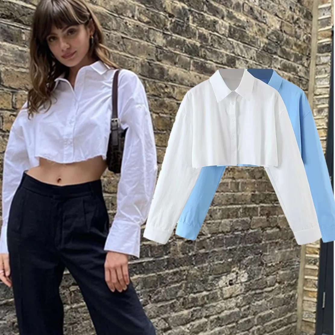 Jenny&Dave Sexy Crop Tops Retro Blouse Women Ins Blogger Fashion High Street Solid Pure Cotton Short Shirts
Jenny&Dave Sexy Crop Tops Retro Blouse Women Ins Blogger Fashion High Street Solid Pure Cotton Short Shirts