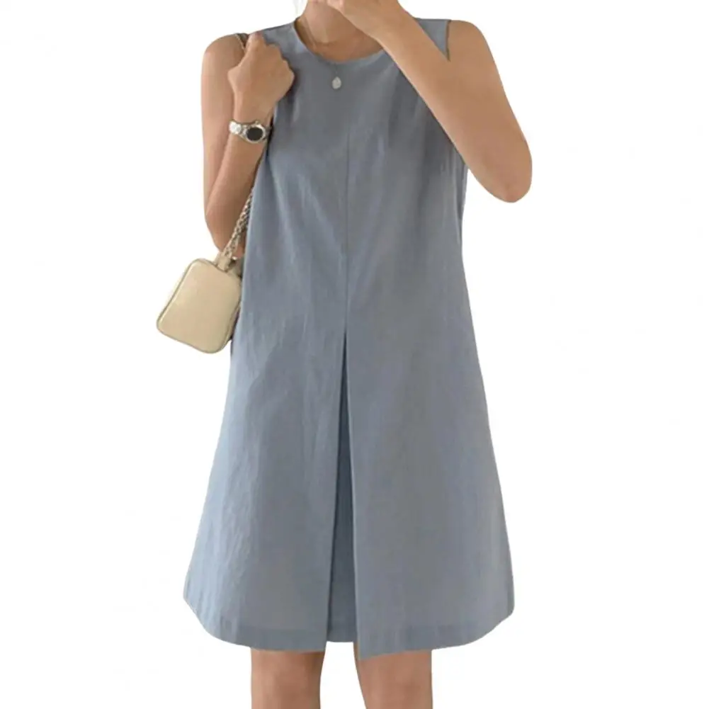 Women Summer Vest Dress Stylish Women's Summer Vest Dress with Front Split Design Sleeveless A-line Mini Dress Casual for A
Women Summer Vest Dress Stylish Women's Summer Vest Dress with Front Split Design Sleeveless A-line Mini Dress Casual for A
