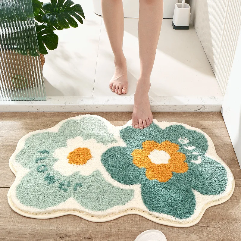 Creative Double Flower Bath Mat High-quality Flocking Bathroom Rug Non-slip Absorbent Shower Room Door Mat Quick-drying Foot Mat
Creative Double Flower Bath Mat High-quality Flocking Bathroom Rug Non-slip Absorbent Shower Room Door Mat Quick-drying Foot Mat
