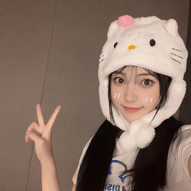 Плюшевая шапка Kawaii KT Cat, милая мультяшная шапка Hello Kitty пуловер и шапка, утолщенная теплая шапка для верховой езды с защитой ушей для девочек, подарки
Плюшевая шапка Kawaii KT Cat, милая мультяшная шапка Hello Kitty пуловер и шапка, утолщенная теплая шапка для верховой езды с защитой ушей для девочек, подарки