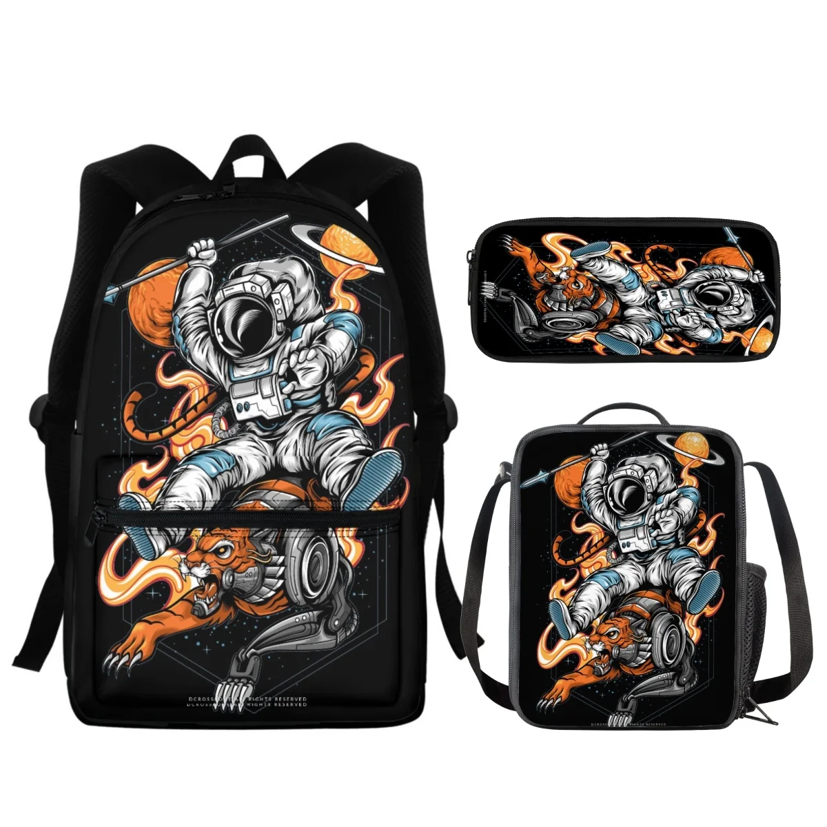FORUDESIGNS Cartoon Astronaut Design Backpacks Shoulder Multiple Pockets Pencil Organizer Pouch Lunch Bag 3Pcs/Set Light Simple
FORUDESIGNS Cartoon Astronaut Design Backpacks Shoulder Multiple Pockets Pencil Organizer Pouch Lunch Bag 3Pcs/Set Light Simple