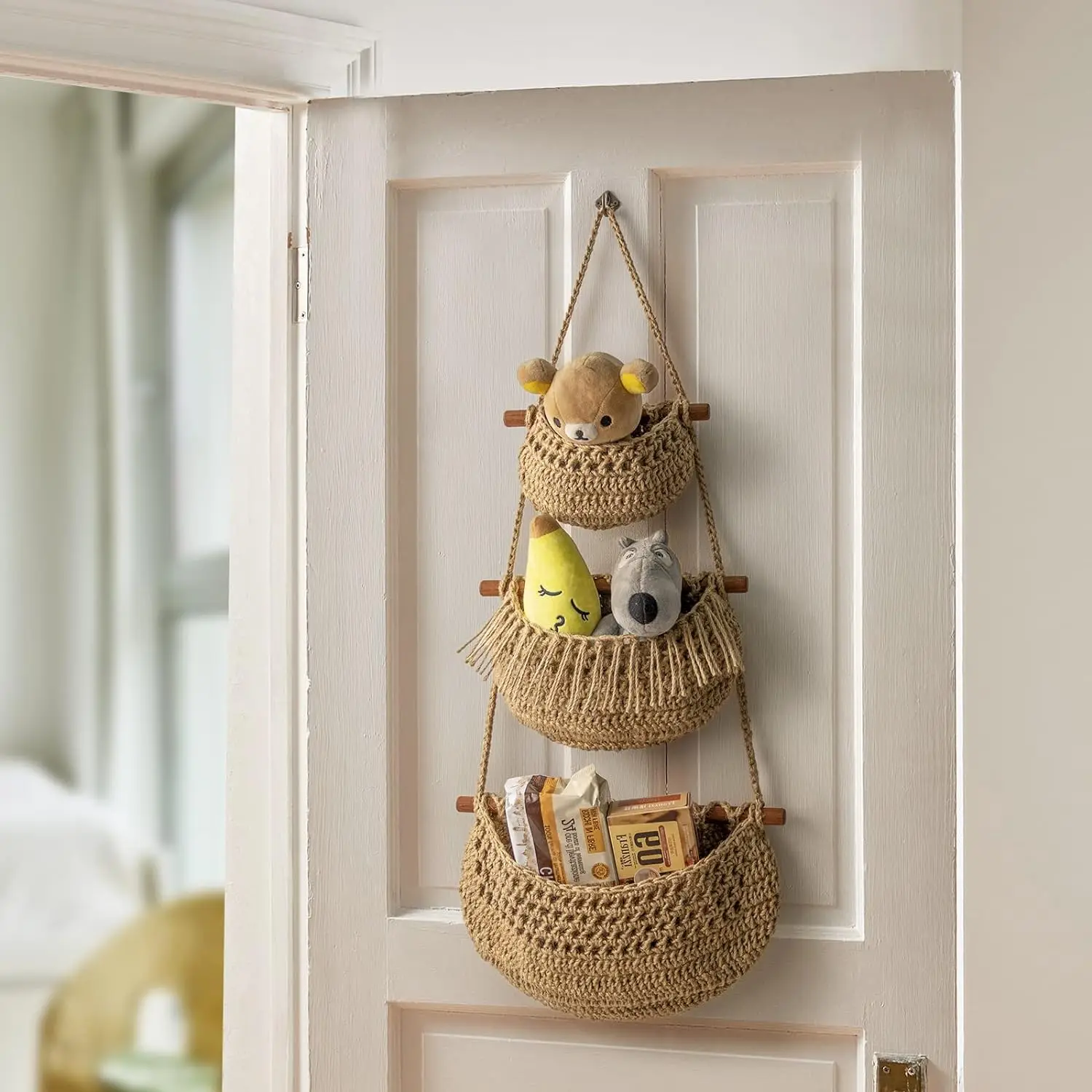 Handwoven Boho Storage Basket 3-layer Removable Assemblable Wall Hanging Kitchen Fruit Vegetable Toy Basket Bohemia Organizers
Handwoven Boho Storage Basket 3-layer Removable Assemblable Wall Hanging Kitchen Fruit Vegetable Toy Basket Bohemia Organizers