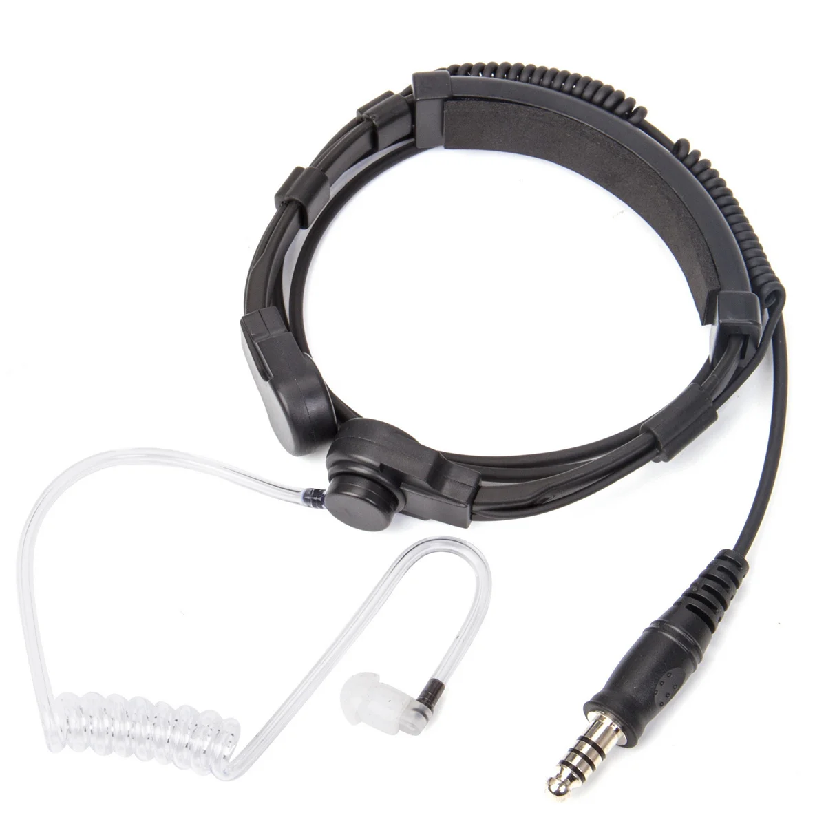 

7.1MM Telescopic Heavy Duty Throat Vibration Earphone Headset Mic Headphone NATO Plug For Walkie Talkie Radio