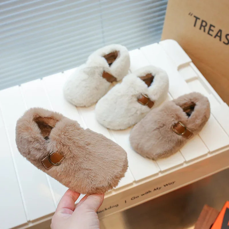 Winter New Girl Flat Shoes Fluffy Soft Beige Khaki Round Toe Shallow Kids Cotton Shoes Warm Leisure Toddler Children Plush Shoes
Winter New Girl Flat Shoes Fluffy Soft Beige Khaki Round Toe Shallow Kids Cotton Shoes Warm Leisure Toddler Children Plush Shoes