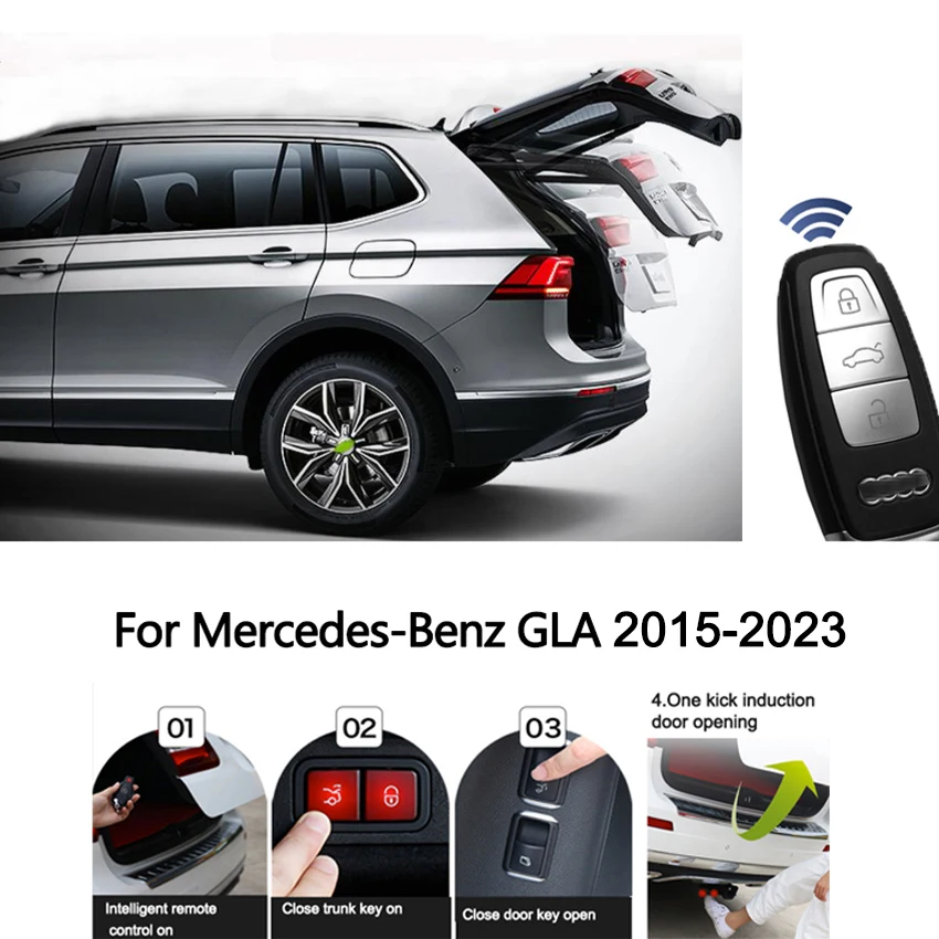 Беспроводной багажник для Mercedes-Benz GLA 2015-2023, Автомобильный задний ящик, электрическая задняя дверь, умный подъемник задних ворот, датчик удара ног
Беспроводной багажник для Mercedes-Benz GLA 2015-2023, Автомобильный задний ящик, электрическая задняя дверь, умный подъемник задних ворот, датчик удара ног