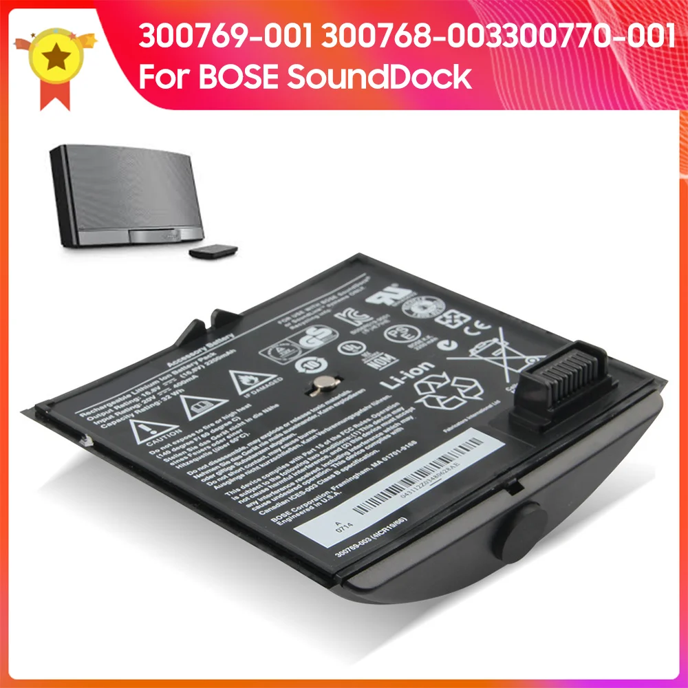 Оригинальная батарея для динамика 300768-003 300769-001 300770-001 для BOSE SoundDock SoundLink Air 300769-004, сменная батарея
Оригинальная батарея для динамика 300768-003 300769-001 300770-001 для BOSE SoundDock SoundLink Air 300769-004, сменная батарея