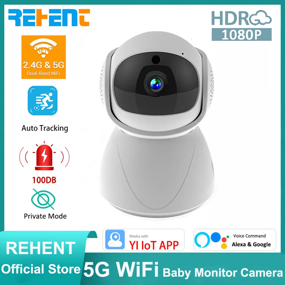 REHENT 5G WiFi Baby Monitor Camera 1080P Wireless Auto Tracking PTZ Alexa Google Security Private Mode Dual-Band YIIOT Camera
REHENT 5G WiFi Baby Monitor Camera 1080P Wireless Auto Tracking PTZ Alexa Google Security Private Mode Dual-Band YIIOT Camera