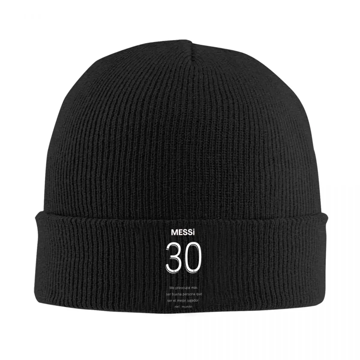 

Messis 10 Football Soccer Knitted Hat for Women Men Beanies Winter Hats Acrylic Crochet Melon Cap