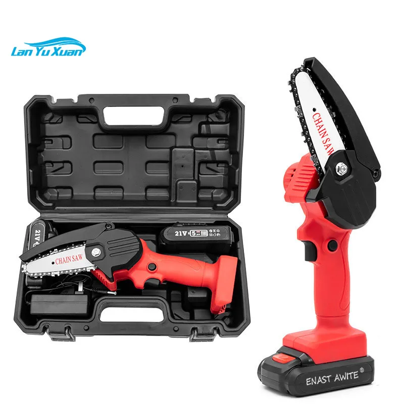 

4" High Power Mini Handheld Brushless Electric Chain Saw Cordless Chainsaw Portable Garden Pruning Saws Wood Cutting Machine