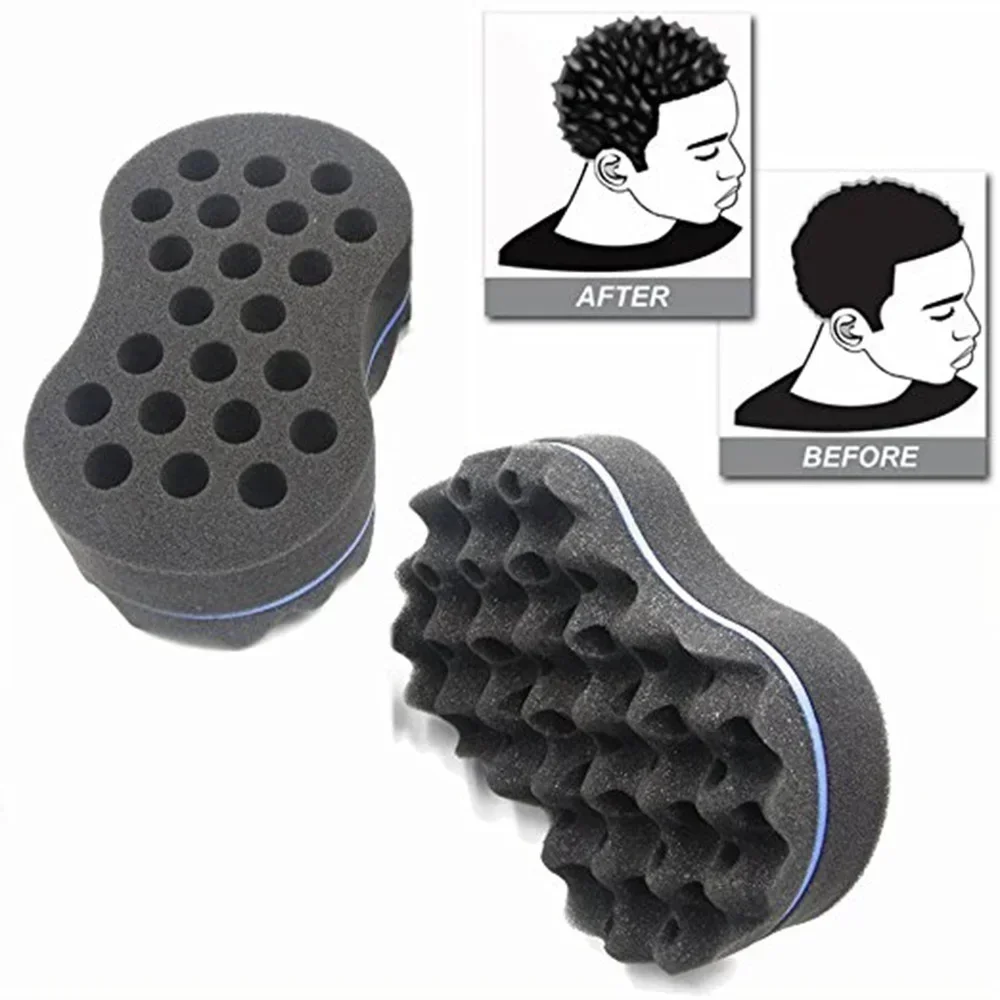

Oval Double Sides Magic Twist Hair Brush Sponge Brush for Natural Afro Coil Wave Dread Sponge Brushes Hair Braids Braiding Hair