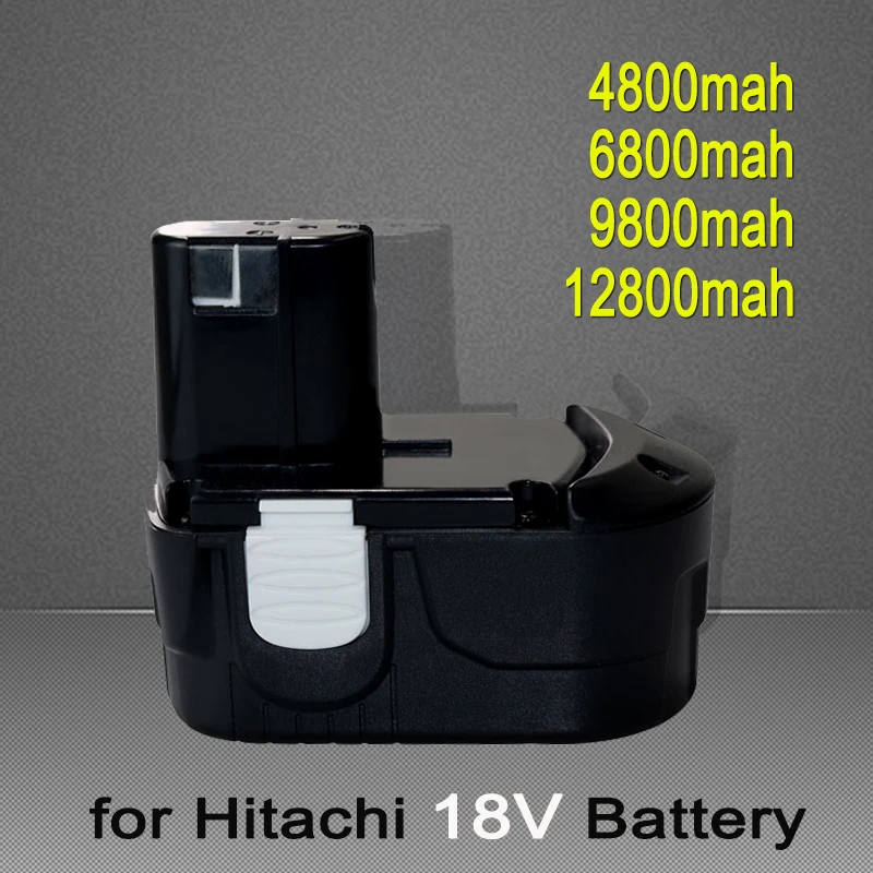 Аккумуляторная батарея 18 в 4800/6800/9800/12800 мАч для Hitachi, электроинструмента, шуруповерта, дрели EB1820 EB1812 EB1830H EB1833X EB18B