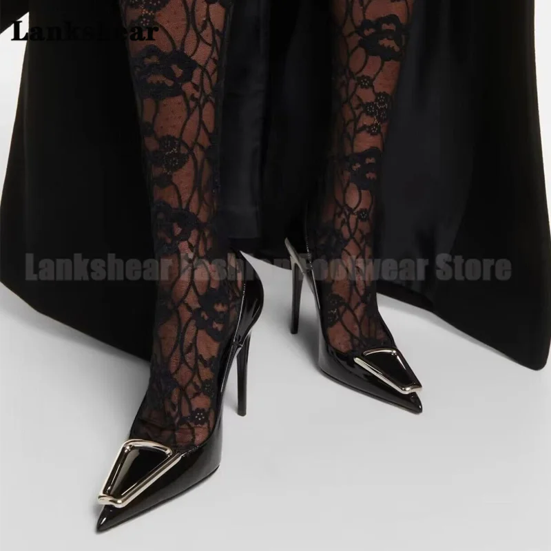 Heels for Women Square Metal Decoration New Designer Luxury Brand High Heels Pumps Comfortable Sexy Office Stiletto Heeled Shoes
Heels for Women Square Metal Decoration New Designer Luxury Brand High Heels Pumps Comfortable Sexy Office Stiletto Heeled Shoes