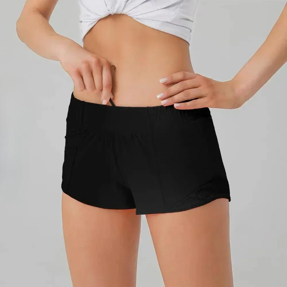 

Lemon High-Rise Lined Short Lightweight Sweat-wicking Drawstring Running Tennis Yoga Shorts Built-in Liner Offers Extra Coverage