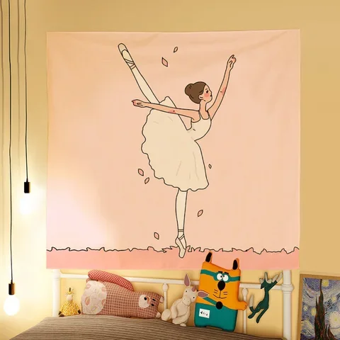 

Cute Room Decor Anime Tapestry Wall Hanging Kawaii Bedroom Decoration Blanket Rabbit Girl Tapiz タペストリー гобелен декор на стену