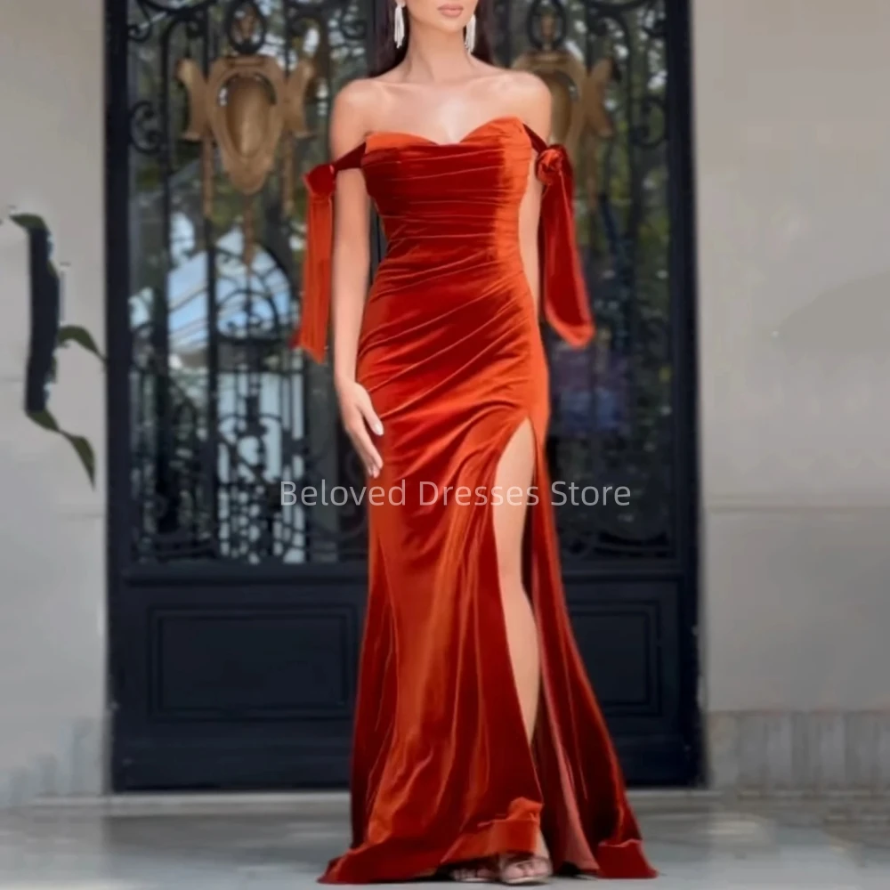 Charming Off the Shoulder Mermaid Long Evening Dresses Vestidos De Fiesta Sleeveless Side Slit Prom Party Dresses for Women
Charming Off the Shoulder Mermaid Long Evening Dresses Vestidos De Fiesta Sleeveless Side Slit Prom Party Dresses for Women