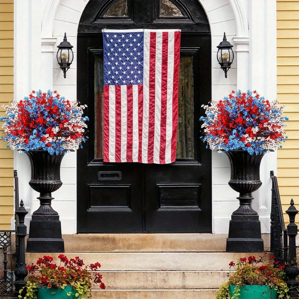 18 Pcs 4th of July Flowers Fake Silk Patriotic Flowers Artificial Babys Breath Bulk Babys Breath Artificial Flowers Bushes Indep
18 Pcs 4th of July Flowers Fake Silk Patriotic Flowers Artificial Babys Breath Bulk Babys Breath Artificial Flowers Bushes Indep