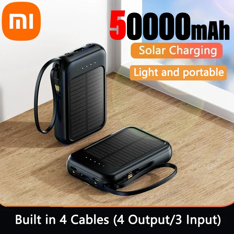 Оригинальный внешний аккумулятор Xiaomi 50000 мАч, компактный портативный внешний аккумулятор со встроенным кабелем и солнечной батареей, ударопрочный внешний аккумулятор, быстрая доставка, Новинка
Оригинальный внешний аккумулятор Xiaomi 50000 мАч, компактный портативный внешний аккумулятор со встроенным кабелем и солнечной батареей, ударопрочный внешний аккумулятор, быстрая доставка, Новинка