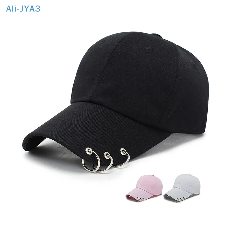

Hip Hop Women's Baseball Cap With Ring Circle Snapback Hats For Men Women Unisex Dad Hat Adjustable Kpop Style