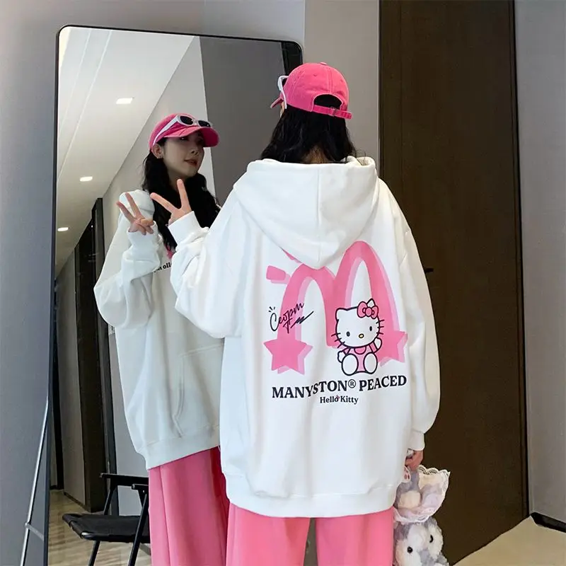 Sanrios Hello Kitty Pure Cotton Hooded Long-Sleeved Sweatshirt for Girls, Lazy Style Kawaii Print Versatile Velvet Hooded Jacket
Sanrios Hello Kitty Pure Cotton Hooded Long-Sleeved Sweatshirt for Girls, Lazy Style Kawaii Print Versatile Velvet Hooded Jacket