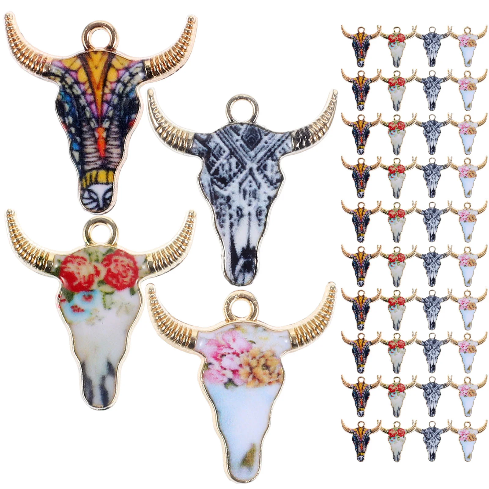 40 Pcs Bead Necklaces Bulk Bull Head Pendant Bracelet Charms for Making Earrings Bracelets
40 Pcs Bead Necklaces Bulk Bull Head Pendant Bracelet Charms for Making Earrings Bracelets