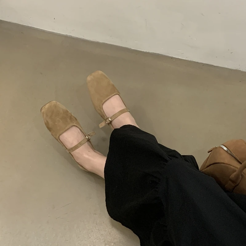 AIYUQI Mary Jane Shoes Women Flat 2025 Spring Shoes Female Genuine Leather Square Head Non-slip Large Size Ballet Shoes Women AIYUQI Mary Jane Shoes Women Flat 2025 Spring Shoes Female Genuine Leather Square Head Non-slip Large Size Ballet Shoes Women